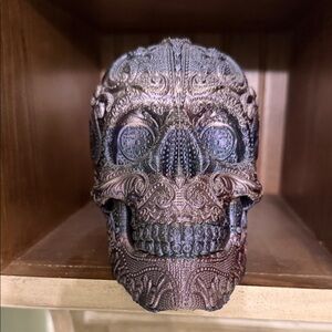 Intricately Designed Skull Art Decor